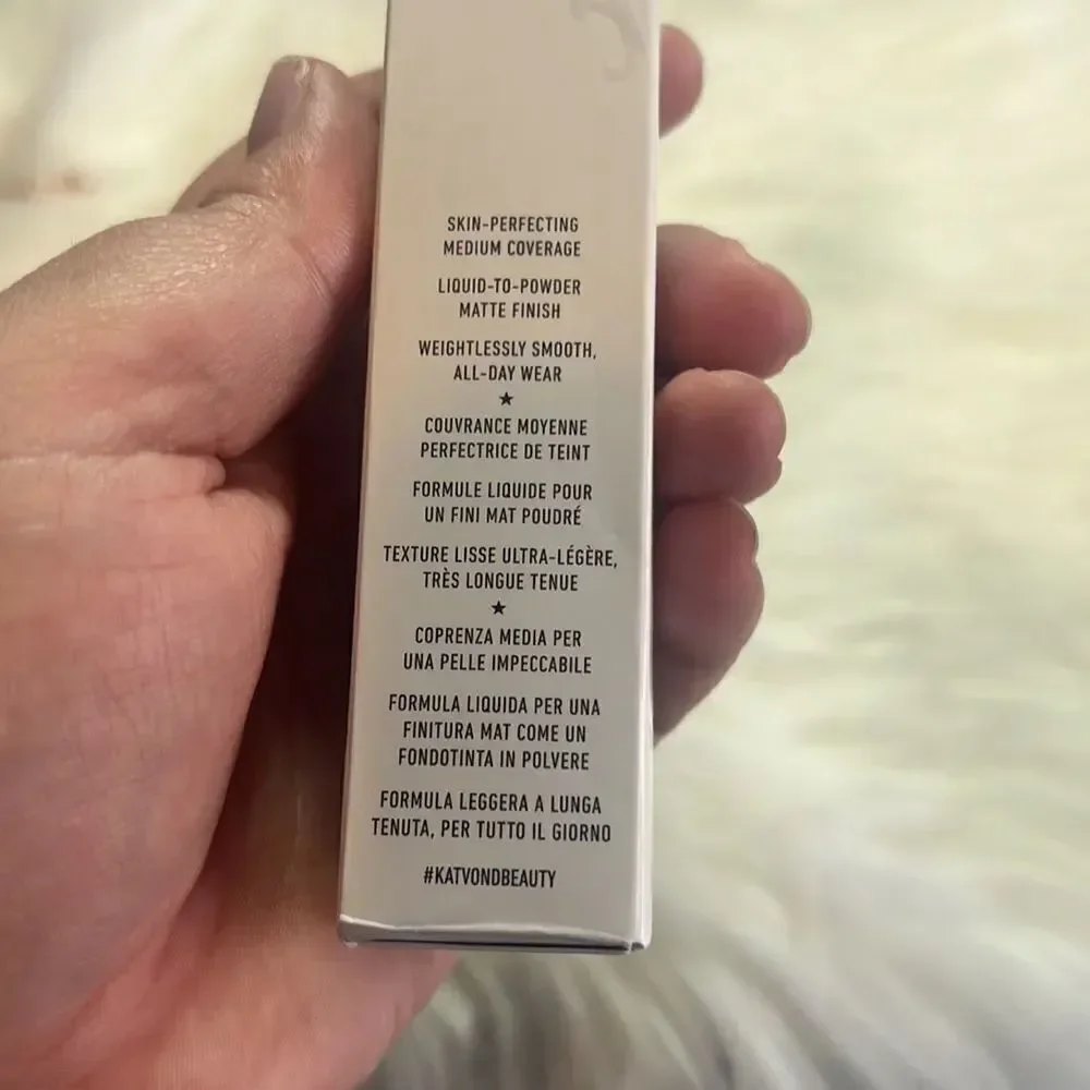 Kate Von D liquid to powder foundation tan new in box